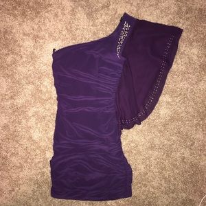 Deb Flowy One-Sleeved Bodycon Dress